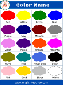 List of All Colour/Color With Name & Pictures In English - EnglishTeachoo