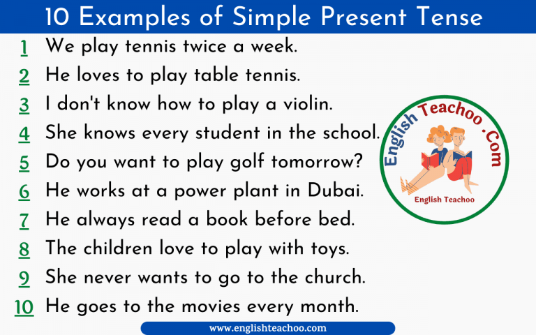 Complete The Following Sentences With Present Simple