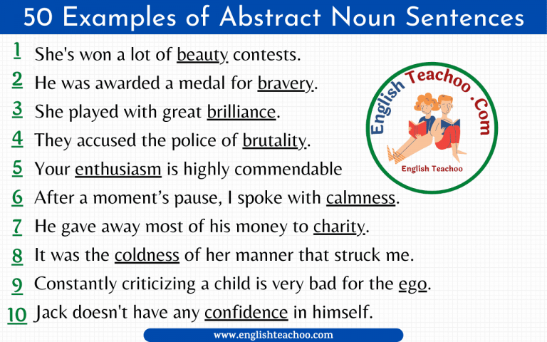 Abstract Noun With Sentence