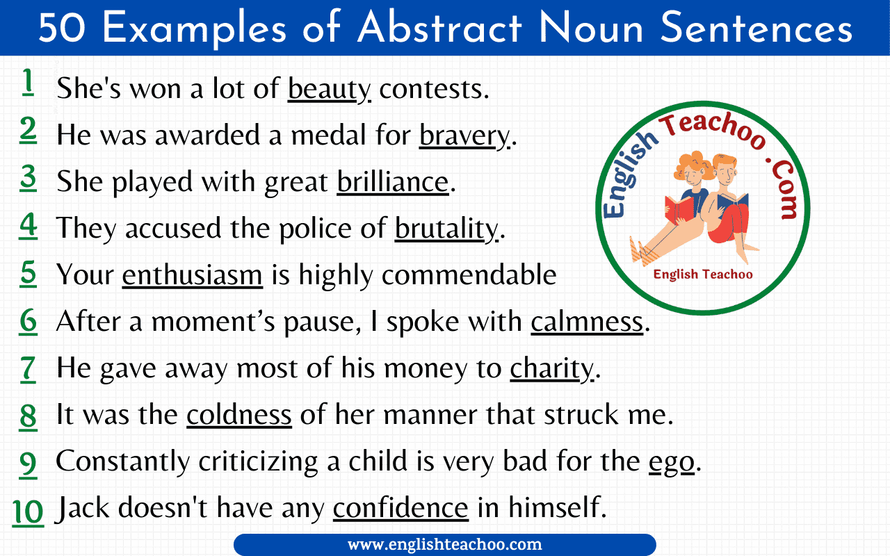 example using abstract noun