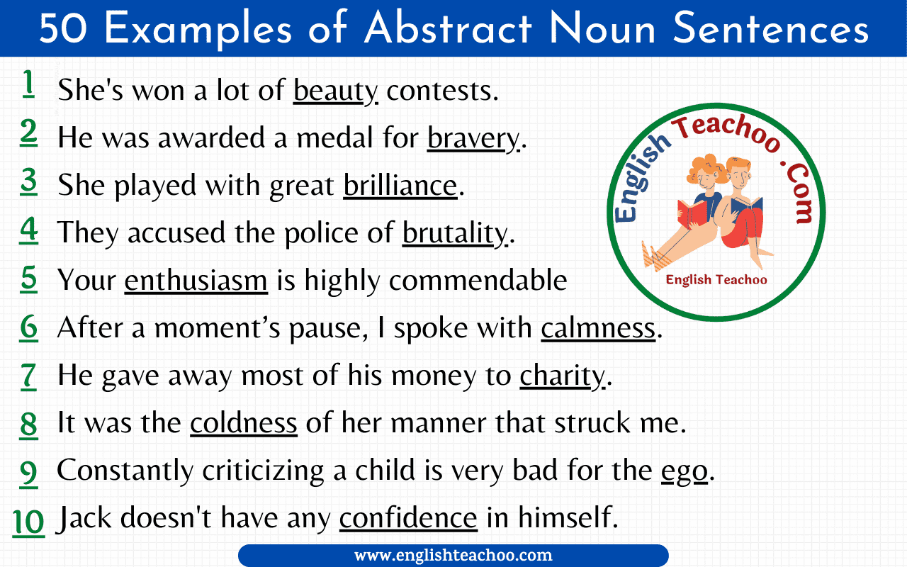 Which Of The Following Sentences Contains An Abstract Noun