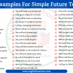 Examples For Simple Future Tense