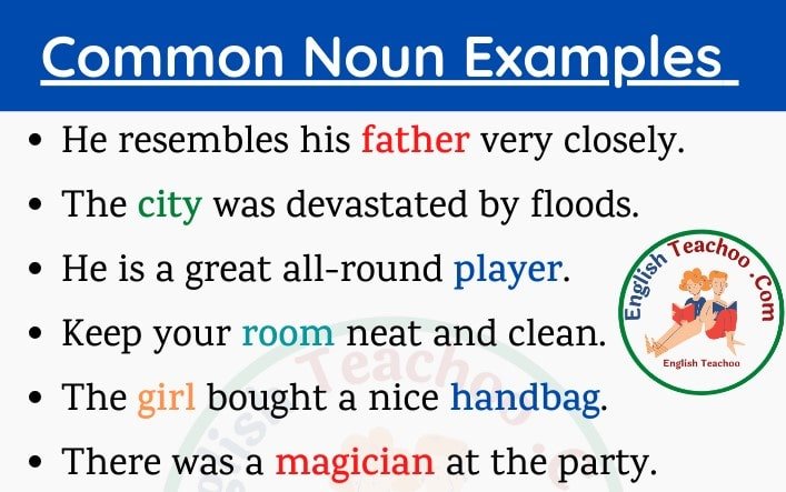 Sentences Of Common Noun EnglishTeachoo