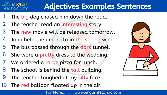 Adjectives Examples Sentences EnglishTeachoo