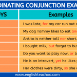 Coordinating Conjunction Examples