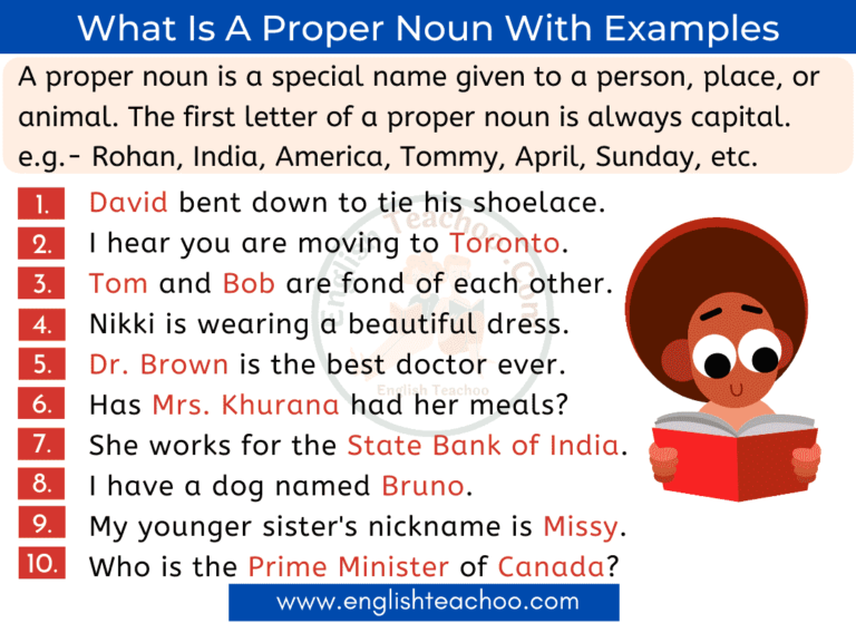 What is a proper noun with examples