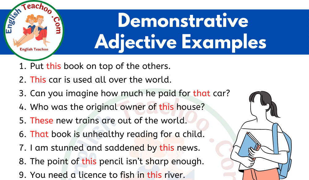 Examples of Demonstrative Adjectives In Sentences