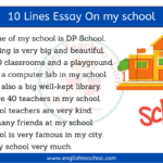 10 lines on my school In English