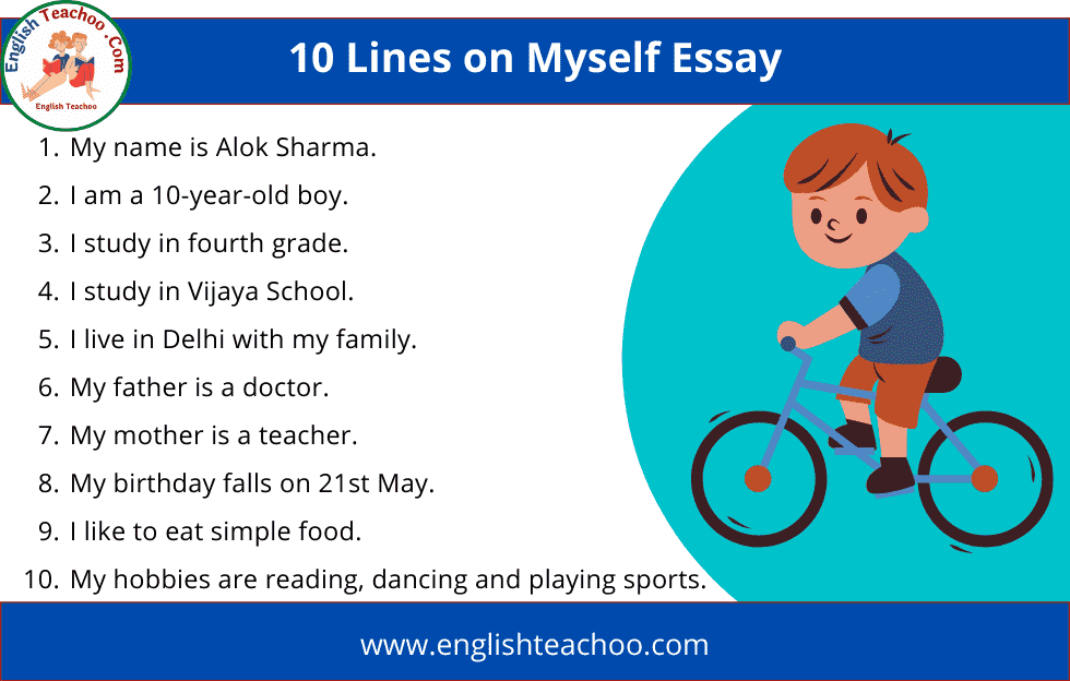 myself essay 10 lines for class 1