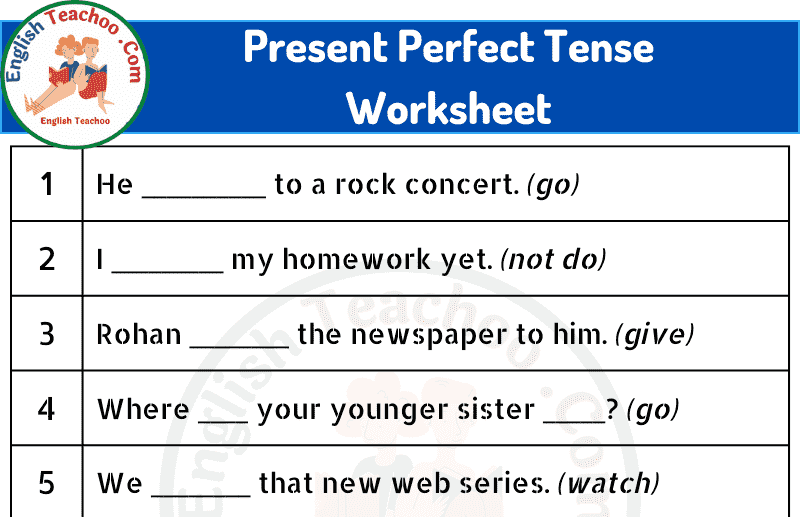 Present Perfect Tense Worksheet With Answers Pdf EnglishTeachoo