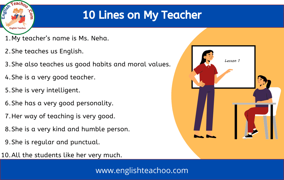 essay on teacher 10 lines