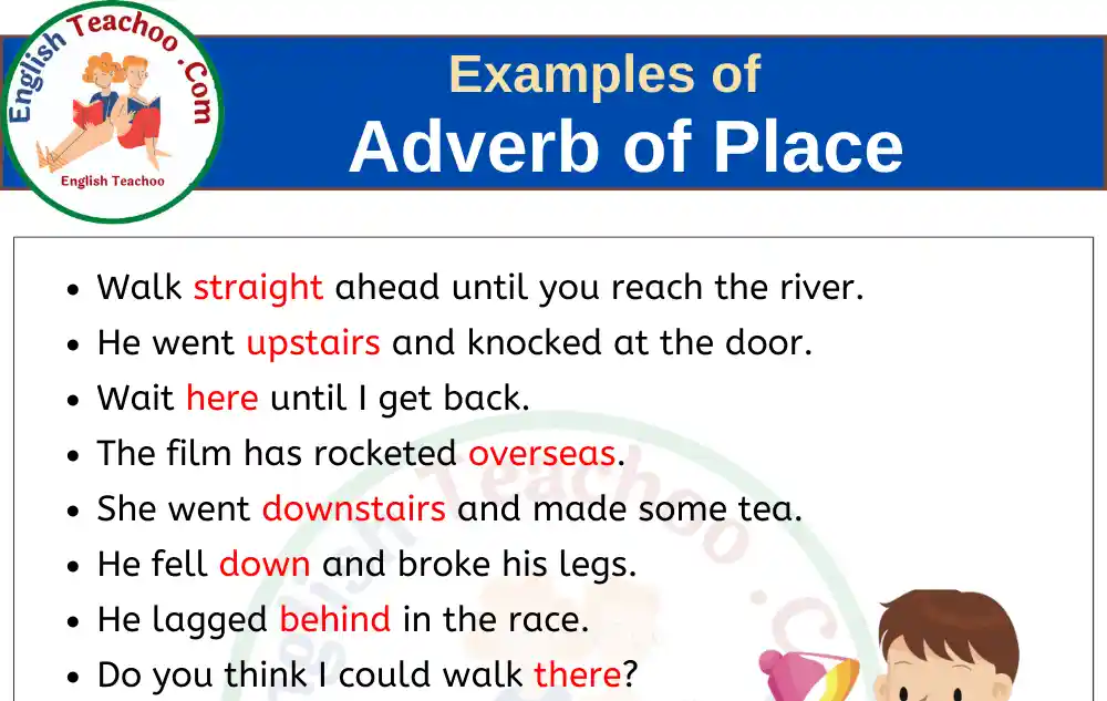 Adverb Of Place Examples In Sentences EnglishTeachoo