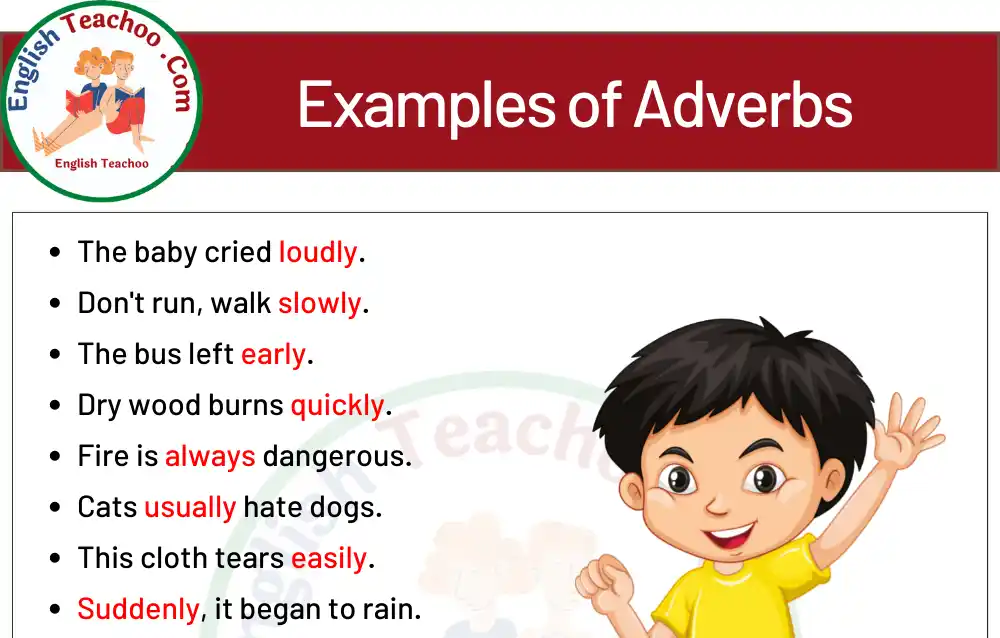 20 Examples of Adverbs Sentences