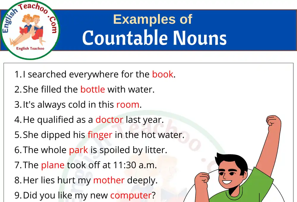 20 Examples Of Countable Nouns In Sentences EnglishTeachoo