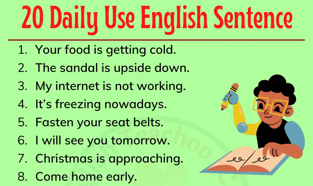 20 Daily Use English Sentences For Kids English Sentences Used In 