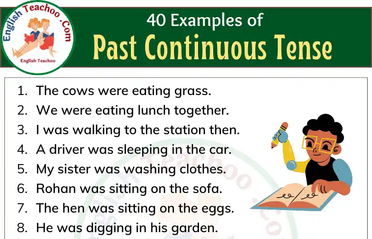 40 Examples Of Past Continuous Tense In Sentences Past Continuous 